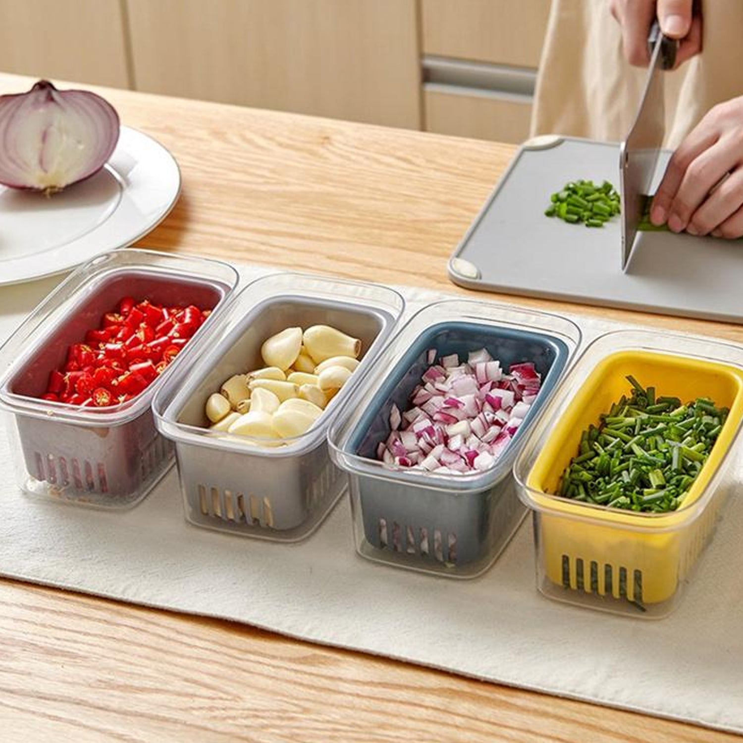 5225 Refrigerator Drawer with Air Tight Container Pull Out Storage Rack Box Fridge Hanging Organizer Fridge Shelf DeoDap 5225 Refrigerator Drawer with Air Tight Container Pull Out Storage Rack Box Fridge Hanging Organizer Fridge Shelf DeoDap